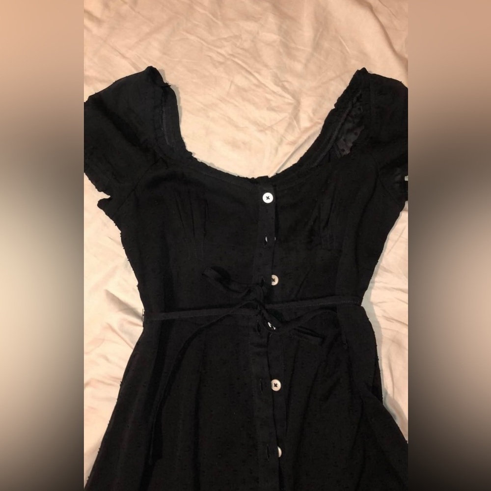 Abercrombie Black Lace Button Dress